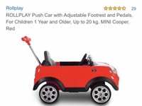 children's mini cooper push along